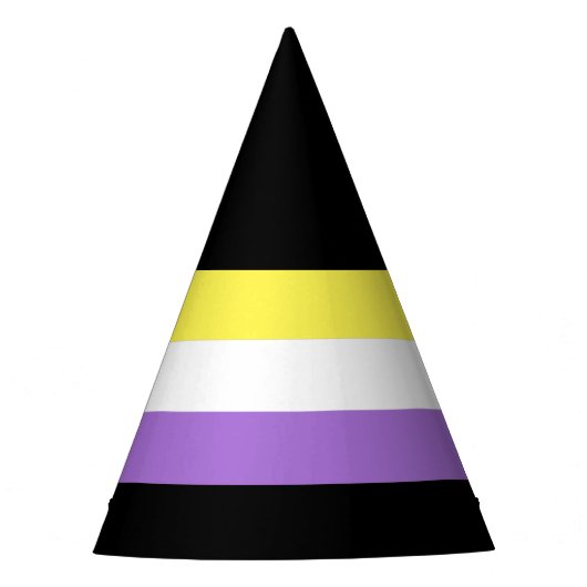 Vlag van niet-binaire Pride Feesthoedjes (Voorkant)