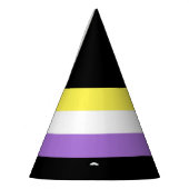 Vlag van niet-binaire Pride Feesthoedjes (Links)