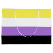Vlag van niet-binaire pride groot cadeauzakje (Achterkant)