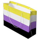 Vlag van niet-binaire pride groot cadeauzakje (Achterkant Gekanteld)