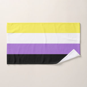 Vlag van niet-binaire pride handdoek