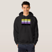 Vlag van niet-binaire Pride Hoodie (Voorkant volledig)