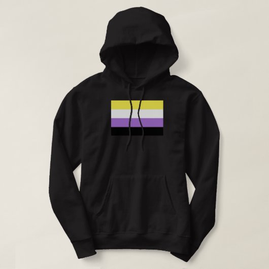 Vlag van niet-binaire Pride Hoodie (Design voorkant)