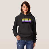 Vlag van niet-binaire pride hoodie (Voorkant volledig)