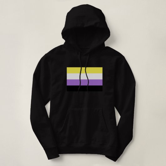 Vlag van niet-binaire pride hoodie (Design voorkant)