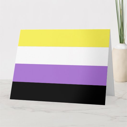 Vlag van niet-binaire pride kaart (Voorkant)