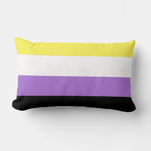 Vlag van niet-binaire pride kussen
