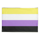 Vlag van niet-binaire pride kussensloop (Achterkant-Links)