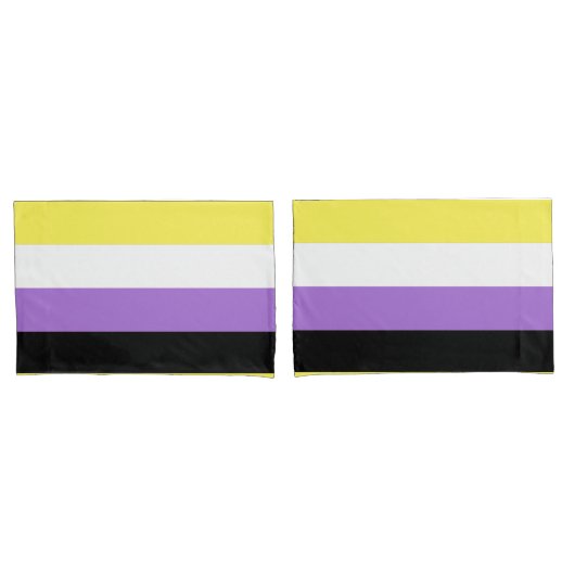 Vlag van niet-binaire pride kussensloop (Voorkant-Set)