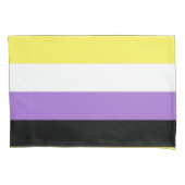 Vlag van niet-binaire pride kussensloop (Voorkant-Links)