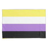 Vlag van niet-binaire pride kussensloop (Voorkant-Rechts)