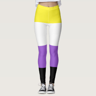 Vlag van niet-binaire pride leggings