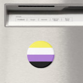 Vlag van niet-binaire pride magneet (Insitu (Vaatwasser))