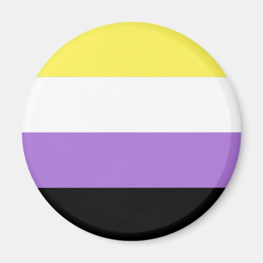 Vlag van niet-binaire pride magneet (Voorkant)