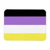 Vlag van niet-binaire pride magneet (Horizontaal)