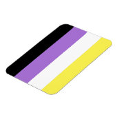 Vlag van niet-binaire pride magneet (Linkerzijde)