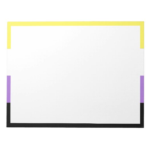 Vlag van niet-binaire pride notitieblok (Voorkant)
