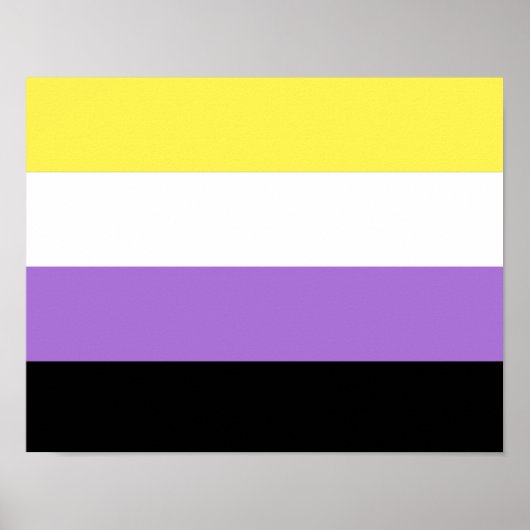 Vlag van niet-binaire pride poster (Voorkant)