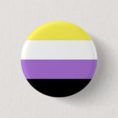 Vlag van niet-binaire pride ronde button 3,2 cm (Voorkant)