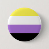 Vlag van niet-binaire Pride Ronde Button 5,7 Cm (Voorkant)