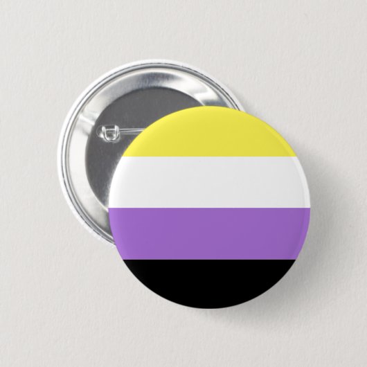 Vlag van niet-binaire Pride Ronde Button 5,7 Cm (Voorkant /achterkant)