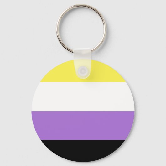 Vlag van niet-binaire pride sleutelhanger (Voorkant)