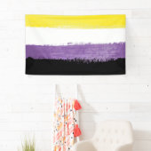 Vlag van niet-binaire pride spandoek (Insitu)
