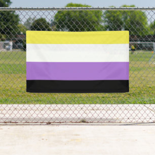Vlag van niet-binaire pride spandoek