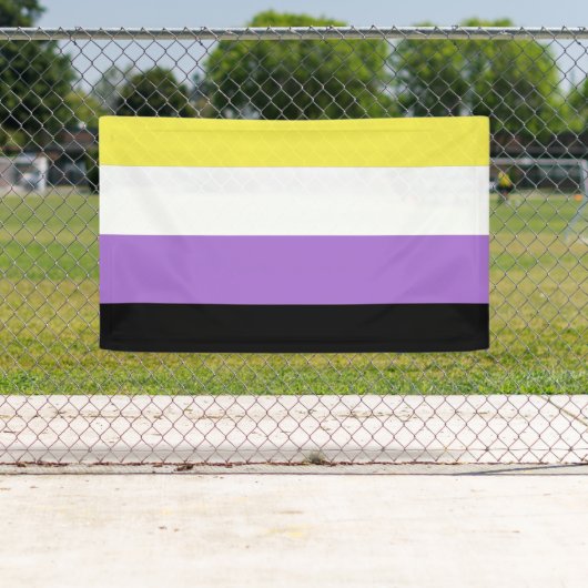 Vlag van niet-binaire pride spandoek (Insitu)