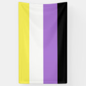 Vlag van niet-binaire pride spandoek (Verticaal)