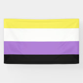 Vlag van niet-binaire pride spandoek (Horizontaal)