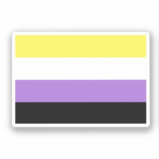 Vlag van niet-binaire pride sticker (Voorkant)