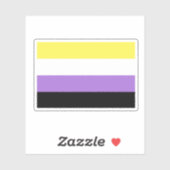 Vlag van niet-binaire pride sticker (Vel)