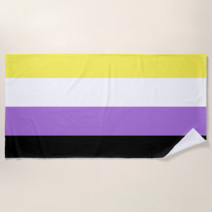 Vlag van niet-binaire pride strandlaken