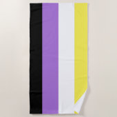 Vlag van niet-binaire pride strandlaken (Voorkant)