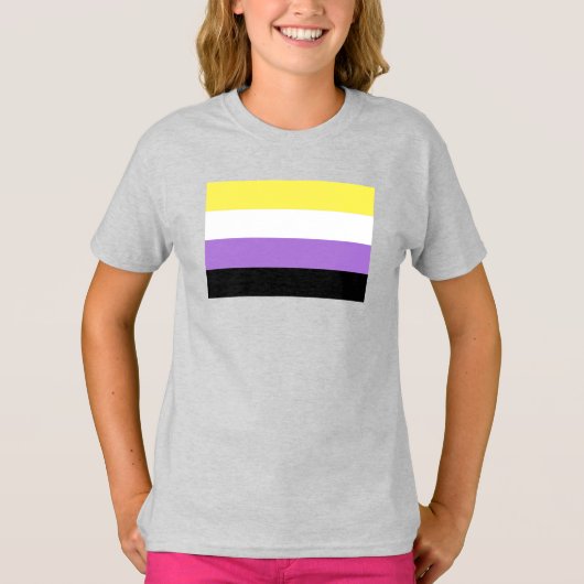 Vlag van niet-binaire pride t-shirt (Voorkant)