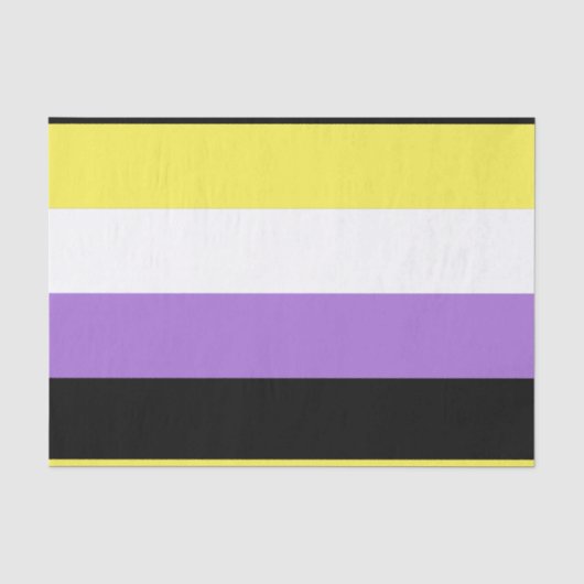 Vlag van niet-binaire pride tissuepapier (Voorkant)