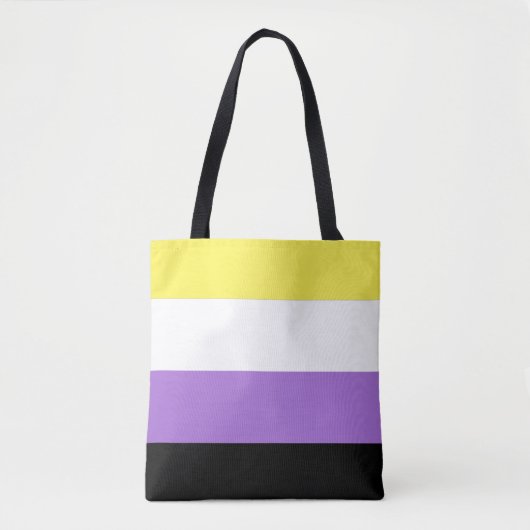 Vlag van niet-binaire pride tote bag (Voorkant)