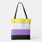 Vlag van niet-binaire pride tote bag (Achterkant)