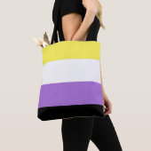 Vlag van niet-binaire pride tote bag (Dichtbij)