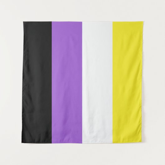Vlag van niet-binaire pride wandkleed (Voorkant (horizontaal))