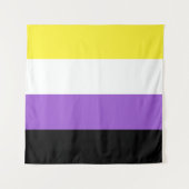 Vlag van niet-binaire pride wandkleed (Voorkant)