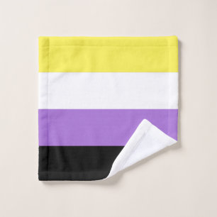 Vlag van niet-binaire pride washandje