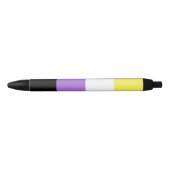 Vlag van niet-binaire pride zwarte inkt pen (Voorkant)