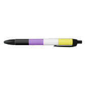 Vlag van niet-binaire pride zwarte inkt pen (Bodem)