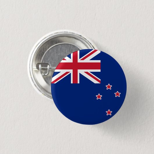 Vlag van Nieuw-Zeeland Ronde Button 3,2 Cm (Voorkant /achterkant)