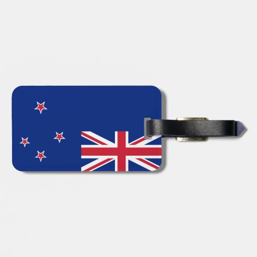 Vlag van Nieuw-Zeeland: Union Jack, Southern Cross Bagagelabel (Achterkant horizontaal)