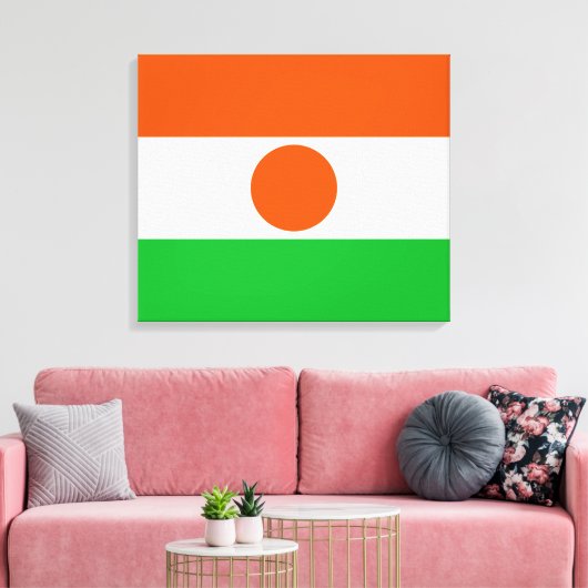 vlag van Niger (Afrikaans land) Canvas Afdruk (Insitu (Woonkamer))