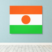 vlag van Niger (Afrikaans land) Canvas Afdruk (Insitu (Houten vloer))
