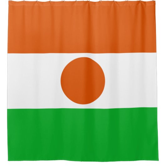 vlag van Niger (Afrikaans land) Douchegordijn (Voorkant)